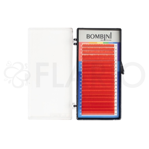 Ресницы Bombini Holi - Красные - 20 полос Микс (D-0,10 от 5 до 13)