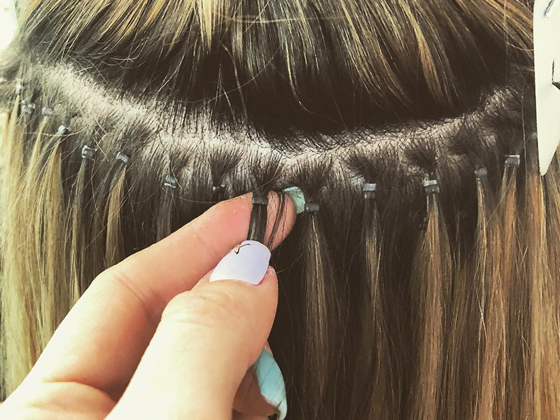 методы наращивания волос на кольца